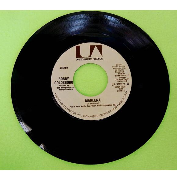 Bobby Goldsboro - Sing Me A Smile / Marlena - UA 1973 45rpm Vinyl‎ Record Single - Picture 3 of 9